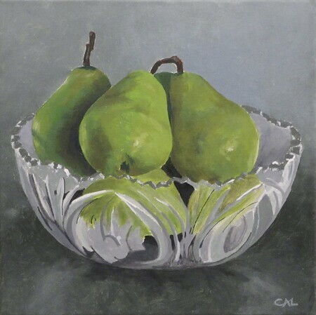 Pears and Crystal Bowl