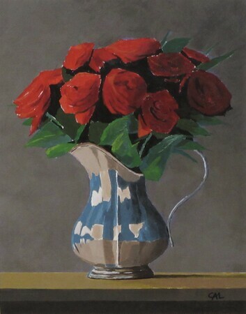 Red Roses & Pitcher